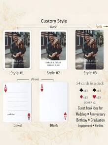 Customized Guestbook Playing Cards Customized Playing Cards With Photos Wedding Signature Book Blessing Cards For Married People Guestbook For Weddings Graduation Birthday Celebrations