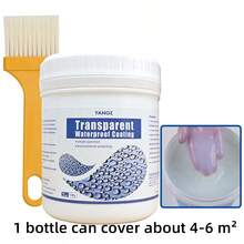 500g Transparent Waterproof Sealant Adhesive For Exterior Walls Leak Proof Coating Bathroom Floor Crack Sealing,Solution For Roof Waterproofing - White - View 8