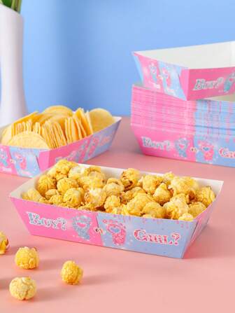 10/24pcs Feet Shaped Snack Boxes, Fries Box, Popcorn Box, Birthday Party Decor And Movie Night Snack Boxes, Suitable For Lunch Box, Bakery, Burger Restaurant