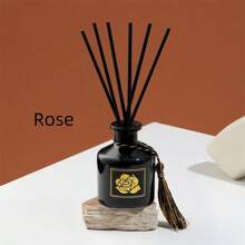 1 bottiglia/2 bottiglie Set diffusore di profumo senza fiamma, include 1 nappina e 6 bastoncini di bambù, ideale per la decorazione di casa e hotel