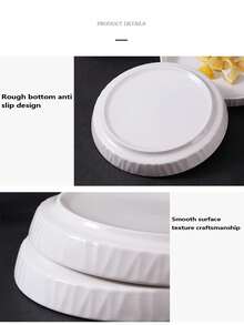 Bộ đồ ăn gồm 4/2 bát gốm sứ trắng họa tiết 5 inch và đĩa 8 inch, bát đựng súp màu trơn chất lượng cao của Nhật Bản, đĩa đựng salad và bát đựng món tráng miệng, thích hợp cho nhà bếp gia đình, phòng ăn tụ họp, đồ dùng nhà bếp, máy rửa chén và lò vi sóng - Nhiều màu - Xem 11