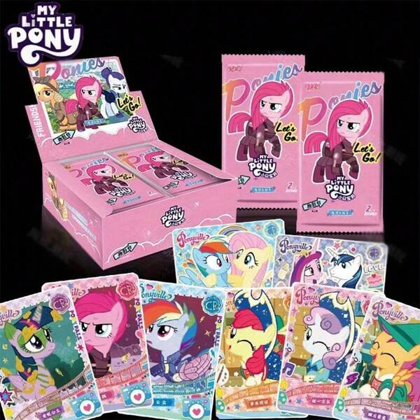 MY LITTLE PONY 1/6 piezas Tarjeta Mágica de Mi Pequeño Pony al azar, 1 y 30 cajas al azar, incluida la oportunidad de sacar tarjetas negras raras, favorita de los coleccionistas, para útiles escolares, de vuelta a la escuela