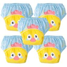 5pcs Children's Training Pants, Breathable Leak-Proof Baby Learning Pants, Washable Diapers, Infant Potty Training Pants, Newborn Training Pants, Reusable Baby Cloth Diapers, Suitable For Boys And Girls - Multicolor - View 17