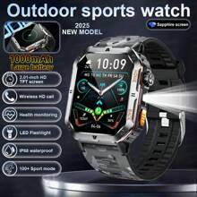 GUHUAVMI GUHUAVMI Ultra Large Capacity Battery Sport Smart Watch, 1000mAh Huge Battery, 2.01inch HD Full Screen Touch, Wireless Call/Dial, LED Flashlight, Clock, Music Control, Shutter Control, Fitness Tracker, Heart Rate/Sleep Monitoring, IP68 Waterproof Smartwatch For Men Women, Compatible With Android/IOS
