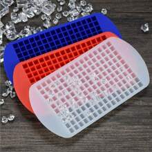 1pc/2pcs 160-Cavity 1*1cm Mini Square Silicone Ice Cube Trays, Reusable Flexible Ice Cube Molds, Unbreakable Ice Cube Making Tools For Whiskey, Milk, Juice, Chocolate And Other Beverages