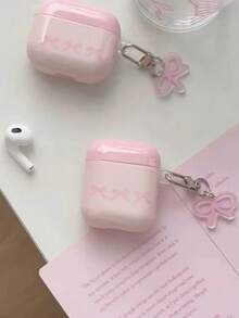 蝴蝶结 INS 风格韩版蝴蝶结保护壳适用于 4/Pro/Pro 2/3，可爱防摔保护套适用于 Apple 无线蓝牙耳机 1/2