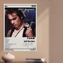 1 件流行 Jeff Buckley Grace 专辑墙面艺术帆布海报，音乐家风格家居装饰，多功能印刷品，适合客厅卧室，完美的礼物和墙壁装饰，无框架 - 彩色 - 查看 3