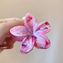 3pcs/1pc Women's Minimalist, Ombre Acrylic Flower Hair Claw Clips, Elegant Versatile Hair Accessories For Updo, Suitable For Holidays And Everyday Wear Flower Hair Clips Autumn Accessories Fall Winter For Vacation Outfits Woman - Multicolor - View 11