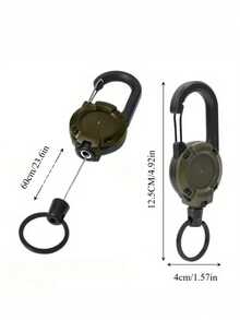 1 件级伸缩钥匙扣，高强度钢丝绳，高回弹，PP 材质，易拉设计，适用于户外背包和包袋