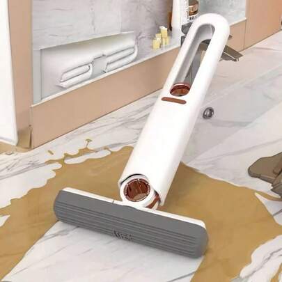 Mini Mop Pano Limpeza Mesa Portátil Absorve Espreme Sujeira