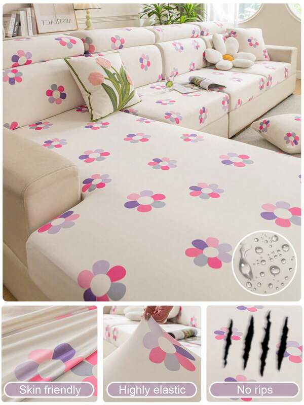1 PC Dopamine Summer Cool Feeling Ice Silk Sofa Cover All Inclusive Universal Cover Summer Summer Cool Mat Cushion Cover Hat, Living Room 1/2/3/4 Seat Sofa Cover