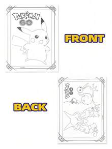 pokemon 8 Pages/Book Pocket Monster Cartoon Coloring Book: Double-Sided Printing, Random 16 Pictures, DIY Painting Toy With Stickers, Suitable For Boys And Girls As Thanksgiving, Christmas, New Year Gifts