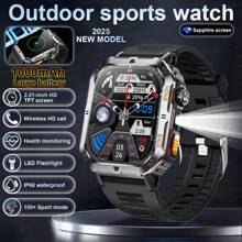 GUHUAVMI GUHUAVMI Ultra Large Capacity Battery Sport Smart Watch, 1000mAh Huge Battery, 2.01inch HD Full Screen Touch, Wireless Call/Dial, LED Flashlight, Clock, Music Control, Shutter Control, Fitness Tracker, Heart Rate/Sleep Monitoring, IP68 Waterproof Smartwatch For Men Women, Compatible With Android/IOS