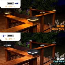 4/6pcs Solar Post Lights, Solar Outdoor Lights, Outdoor LED Solar Post Lamps, Post Cap Lights IP65 Waterproof, Outdoor Lights For 4x4 5x5 6x6 Wood/Vinyl Posts, Fence, Deck, Patio, Yard, Garden Decor, Porch Patio Stair, Decoration Street Light, Path