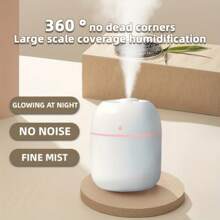 1 pièce Mini humidificateur d'air portable en forme de goutte d'eau alimenté par USB de 220 ml et diffuseur d'huiles essentielles, pour voiture et maison, convient pour le bureau et la maison