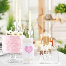 1pc Acrylic Wedding Sign, Bridal Shower Decorations, Favors Please Take One Sign For Ceremony, Modern Font Table Signs, Acrylic Table Top Signs For Wedding Reception And Event Party (Clear)