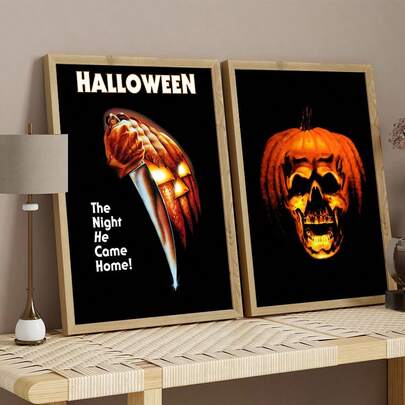 1/2pcs/Set Vintage Halloween Horror Poster Classic Movie Posters - Film Fan Collectibles - Vintage Movie Poster - Home Decor - Canvas Wall Arts - Posters Gifts,Modern Halloween Home Decor Gift,Without FramesHalloween Decor Christmas Decoration Thanksgiving Wedding Home Decor Home Decor Fall Decor Autumn Decor Birthday Decorations For Gifts Party Supplies Indoor Holiday Festival Decor Wall Decor Halloween Ornaments