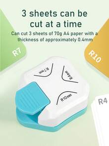 1 件三合一纸板切割脚美容多角度切纸机照片修剪和切角多色圆角倒角器手动压花返校季好物，学校用品，返校 - 彩色 - 查看 5