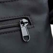 Men's Casual Crossbody Bag, Multi-Color Options, Multi-Zipper Design Side Bag - Multicolor - View 8