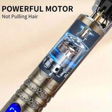 1件装专业电动雕刻理发器，男士理发推杆，个性化理发店刮胡须理发美容工具，父亲节礼物