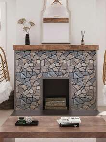 10/20pcs 3D PVC Faux Stone Peel And Stick Wall Panels, Waterproof Wall Stickers, Kitchen Backsplash, Bathroom Waterproof Wall Panels, Marble Style, Farmhouse Walls, Fireplace, Wall Decor - Multicolor - View 9