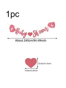 1pc Golden Festive Decorative Baby Shower Paper Banner - Gold - View 12