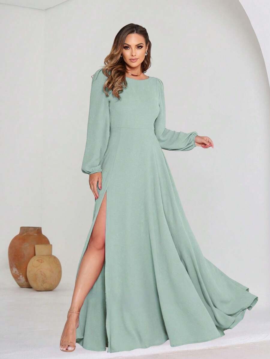 Juliana NM Nana Marie Elegant Long Dress Backless Long Sleeve Formal Bridesmaid Dress - 查看 1