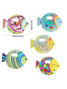 1 pieza Abrebotellas con forma de pez, imán para nevera, decoración del hogar bohemia