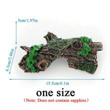 Resin Hollow Tree Stump Cave Ornament For Fish Tank, Reptile Hideaway Habitat Decor, Aquatic Animal Shelter Accessory