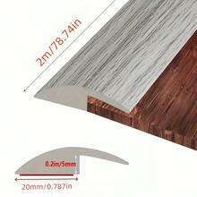 1PC 2m/78.74in Self-Adhesive PVC Flooring And Carpet Transition Strip, Durable PVC Threshold Strip, Easy To Peel And Paste Installation, Can Protect The Floor From Moisture Damage, Very Suitable For Hardwood And Tile Flooring, Floor Protection | Textured Finish | Multiple Color Options - Multicolor - View 4