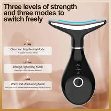 USB Rechargeable Neck Massager For Neck Lifting And Firming, Professional Female Facial Beauty Instrument, Multi-Functional Neck Massage Device, Enhances Skin Firmness And Relaxes Muscles - Multicolor - View 9