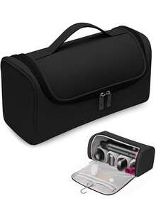 1个便携式手持吹风机、直发器、卷发棒收纳袋，采用优质防水防刮材料制成，内衬绒布，更好地保护设备，宿舍必备，适合旅行、度假、夏季、返校、出行、化妆，可用作学生旅行包、女士旅行化妆包等。 - 黑色 - 查看 1