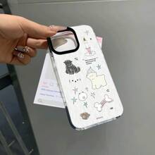 4 件可爱插画手机壳适用于 15 Pro Max、16、13 和 14，防震