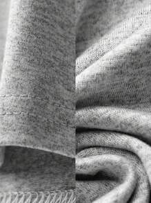 Girl's Letter Print Slogan Graphic Short Sleeve T-Shirt, Girl's Summer Round Neck Blouse, Back To School Outfit - Grey - View 5