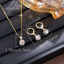 Conjunto de 2 peças de brincos e colares femininos com design minimalista, joias modernas e elegantes para o dia a dia