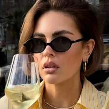 独特百搭的学院风眼镜，时尚的椭圆形小镜框，个性街头风格，凹面透明镜片，透明眼镜配件，适合日常佩戴，也可夜间佩戴，适合长时间使用电脑、手机和通勤上班的人士。 - 豹紋 - 查看 5