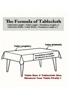 1pc Retro Floral Pattern Tablecloth, Multiple Sizes Available