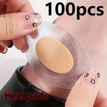 100pcs Transparent Invisible Anti-Friction Foot Pads For High Heels, Thin And Comfortable - Transparent - View 5