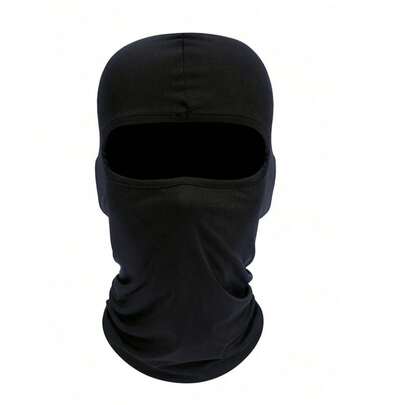 Musion 男女通用1件装纯色巴拉克拉法帽单孔遮阳面罩薄款速干防风防尘防紫外线户外滑雪骑行必备