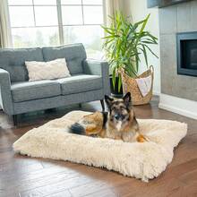 Best Friends By Sheri 4-In-1 Orthopedic Dog Nap, Medium Dog Bed Elevated Beds, Crates, And Furniture, Washable Shag Cover,-Resistant Bottom, Taupe, 27x36 - 灰褐色 - 查看 4