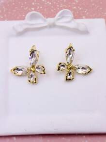 1 Pair Luxury Fashionable & Elegant Butterfly Stud Earrings For Women