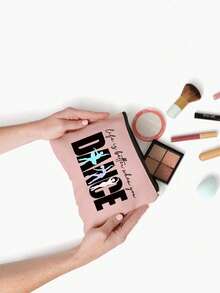 Dance Letter Makeup Cosmetic Bag Birthday Graduation Gift For Daughter Wedding Gift Adult Daughter Gift Travel Toiletry Bag Daughter Bridal Shower Gift Make Up Pouch Makeup Bag Gift For Make Up Organizer For Makeup Tools Wash Bag For Girl Women (Various Patterns To Choose From)Travel Essentials Vacation Summer Holiday Back To School School Stuff Bag For School Wash Bag Travel - Multicolor - View 7