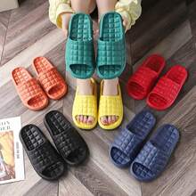 Zapatillas de baño para mujeres y hombres, zapatillas de interior con suela suave de EVA, sandalias de verano antideslizantes, 2025 - Colorete - Ver 1