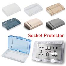 1 pieza Protector de enchufe doble tipo 86 Caja de seguridad para niños Caja impermeable Suministros de baño