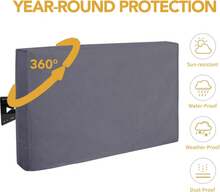 Outdoor TV Cover For 63 To 65 Inches LCD, LED, Waterproof, Weatherproof And Dust-Proof TV Screen Protectors With Cleaning Cloth (65 Inch,Dark Gray) - Multicolor - View 2