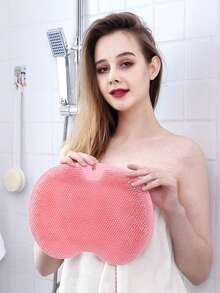 1 件背部身体乳液涂抹刷，超大自助晒黑身体刷，用于均匀美丽的自助晒黑应用，白色混合，长柄拱形椭圆形腿刷 - 粉色 - 查看 5