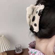 1 Peça Clipe de Cabelo com Filhote de Cachorro Fofo Pintado, Acessório da Moda para Meninas, Garra de Cabelo Grande para Penteados Arrumados