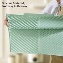 Silicone Drain Mat, Foldable Quick-Drying Non-Slip Drain Board Mat, Foldable Drain Rack Mat, Heat-Resistant Kitchen Countertop Mat, Non-Slip Kitchen Mat For Sink, Natural And Hygienic, Essential For Home Kitchen, Part Of Your Cozy Autumn/Winter And Christmas Decor. - Multicolor - View 4