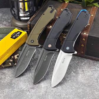 Navaja de bolsillo multiusos para exteriores BK 713, herramienta de supervivencia y caza con hoja de 3,43 pulgadas, plegable y portátil para acampada y uso diario