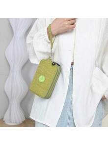 1 件男女通用斜挎手机包三拉链零钱包运动跑步臂包单肩便携钱包女款钱包 - 查看 2